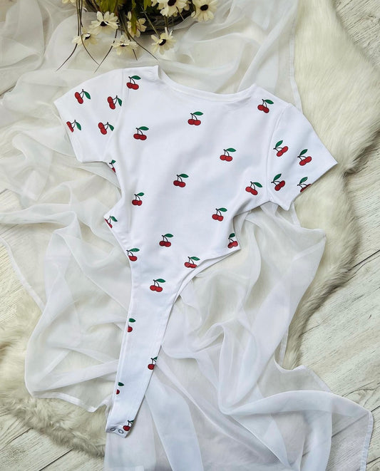 Body de tiro alto estampado